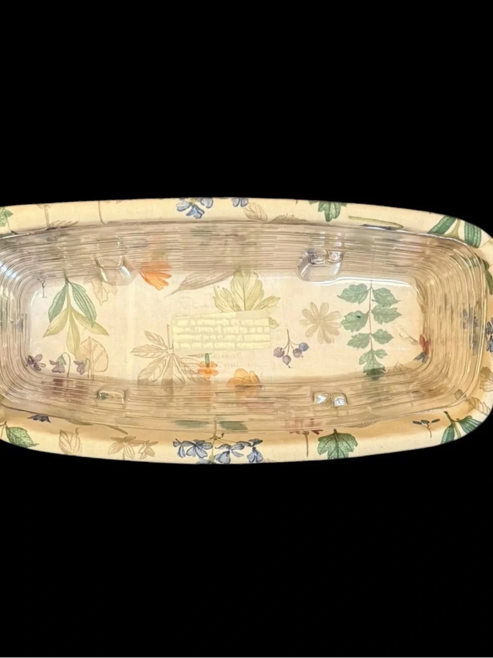 Longaberger Vanity Basket Set Botanical Fields 1999 Liner And Protector Signed